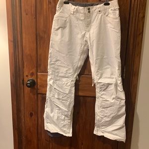 Burton white ski/snowboard pants